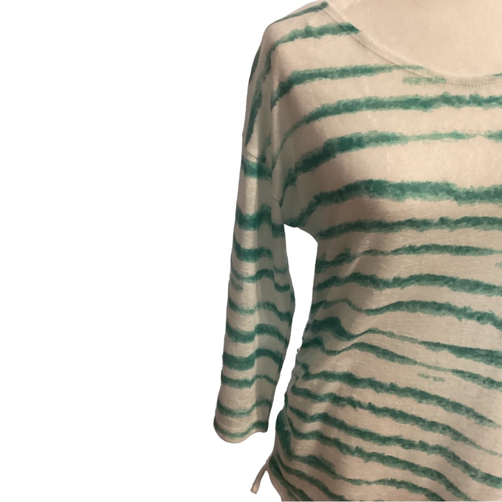 Marble tunic top in white &aqua size medium EUC - Picture 3 of 7